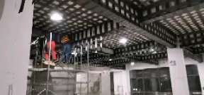 泗洪一商场梁，楼板碳纤维加固施工